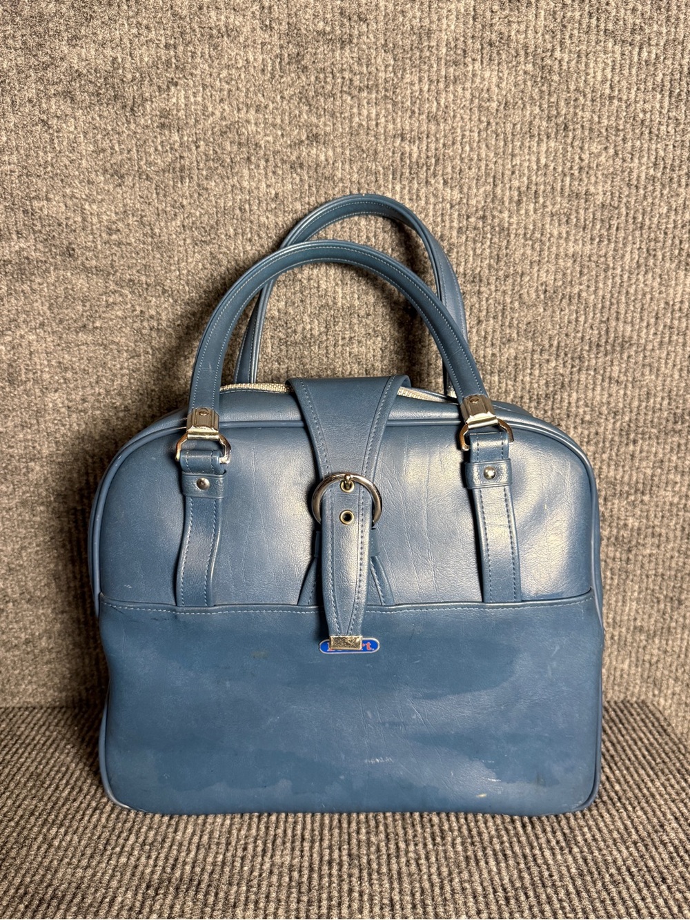 Vintage 70s American Tourister Escort Travel Bag - Retro Blue Weekender